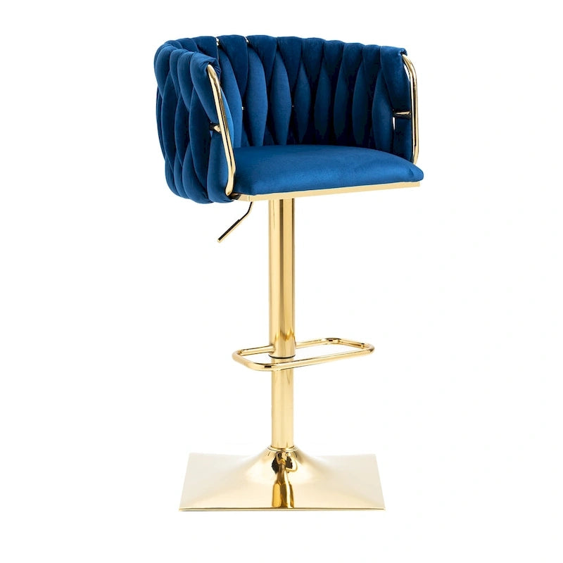 Navy 20.87  360 Swivel Barstools with Back (Set of 2)