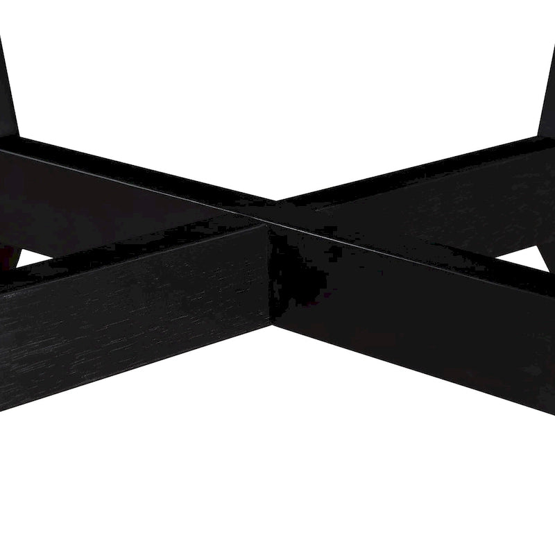 Mesa de centro redonda de nogal/espresso, estilo de mediados de siglo, capacidad para 1 o 2 personas