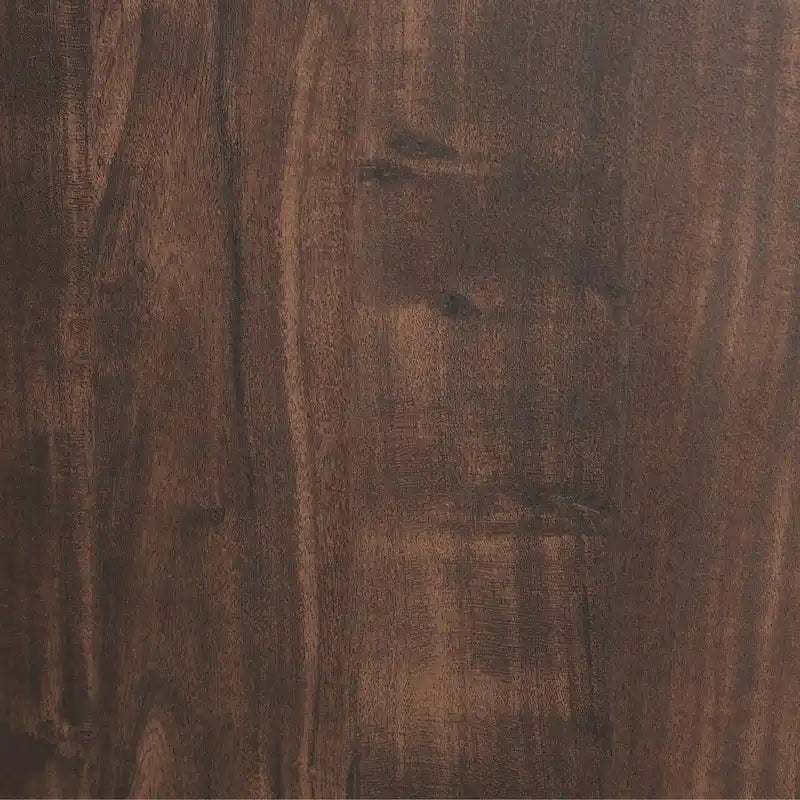 Mueble de TV Moderno Negro + Nogal Oscuro/Marrón con Puertas de Vidrio, Almacenamiento Abierto y Cerrado, para TVs de hasta 65"
