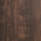 Mueble de TV Moderno Negro + Nogal Oscuro/Marrón con Puertas de Vidrio, Almacenamiento Abierto y Cerrado, para TVs de hasta 65"