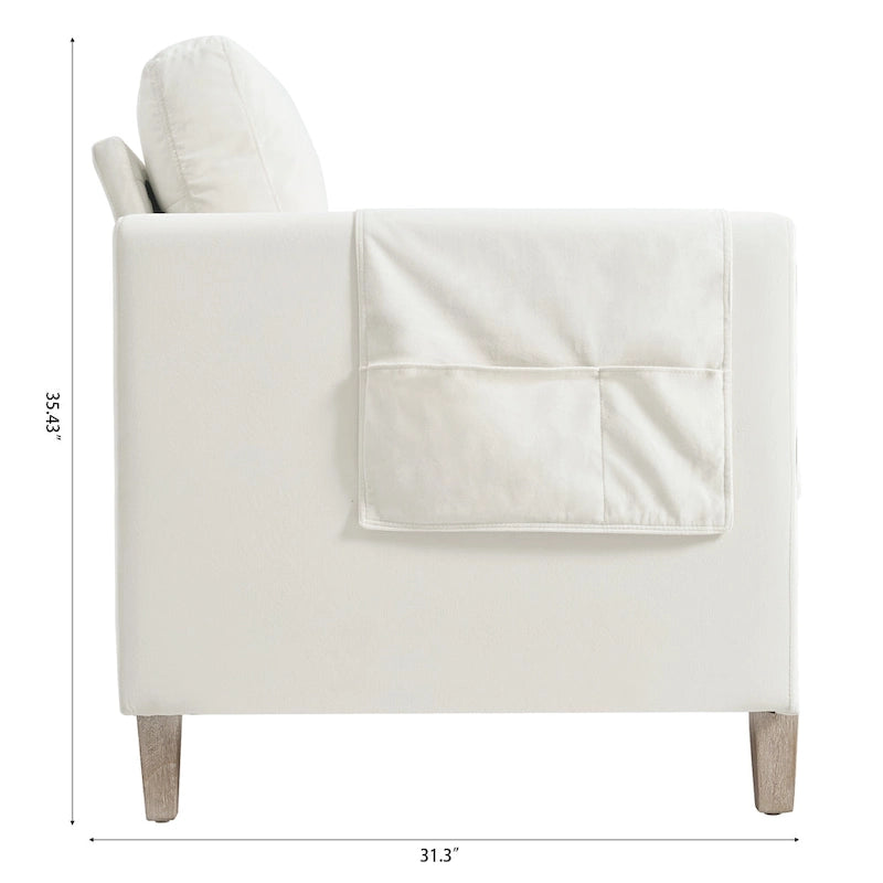 Sofá de 3 plazas — Beige / Negro / Gris / Marrón | Tela y PU | 3 asientos