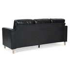 Sofá de 3 plazas — Beige / Negro / Gris / Marrón | Tela y PU | 3 asientos