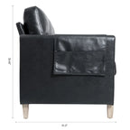 Sofá de 3 plazas — Beige / Negro / Gris / Marrón | Tela y PU | 3 asientos