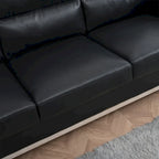Sofá de 3 plazas — Beige / Negro / Gris / Marrón | Tela y PU | 3 asientos