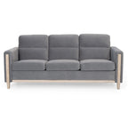 Sofá de 3 plazas — Beige / Negro / Gris / Marrón | Tela y PU | 3 asientos