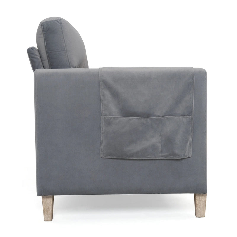 Sofá de 3 plazas — Beige / Negro / Gris / Marrón | Tela y PU | 3 asientos