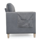 Sofá de 3 plazas — Beige / Negro / Gris / Marrón | Tela y PU | 3 asientos