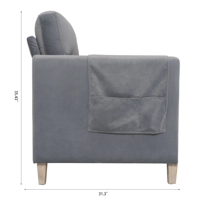 Sofá de 3 plazas — Beige / Negro / Gris / Marrón | Tela y PU | 3 asientos