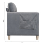 Sofá de 3 plazas — Beige / Negro / Gris / Marrón | Tela y PU | 3 asientos