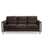 Sofá de 3 plazas — Beige / Negro / Gris / Marrón | Tela y PU | 3 asientos