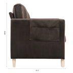 Sofá de 3 plazas — Beige / Negro / Gris / Marrón | Tela y PU | 3 asientos
