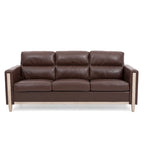 Sofá de 3 plazas — Beige / Negro / Gris / Marrón | Tela y PU | 3 asientos