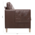Sofá de 3 plazas — Beige / Negro / Gris / Marrón | Tela y PU | 3 asientos