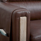 Sofá de 3 plazas — Beige / Negro / Gris / Marrón | Tela y PU | 3 asientos