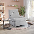 Sillón reclinable giratorio individual motorizado gris/verde/blanco