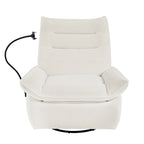 Sillón reclinable giratorio individual motorizado gris/verde/blanco