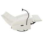 Sillón reclinable giratorio individual motorizado gris/verde/blanco