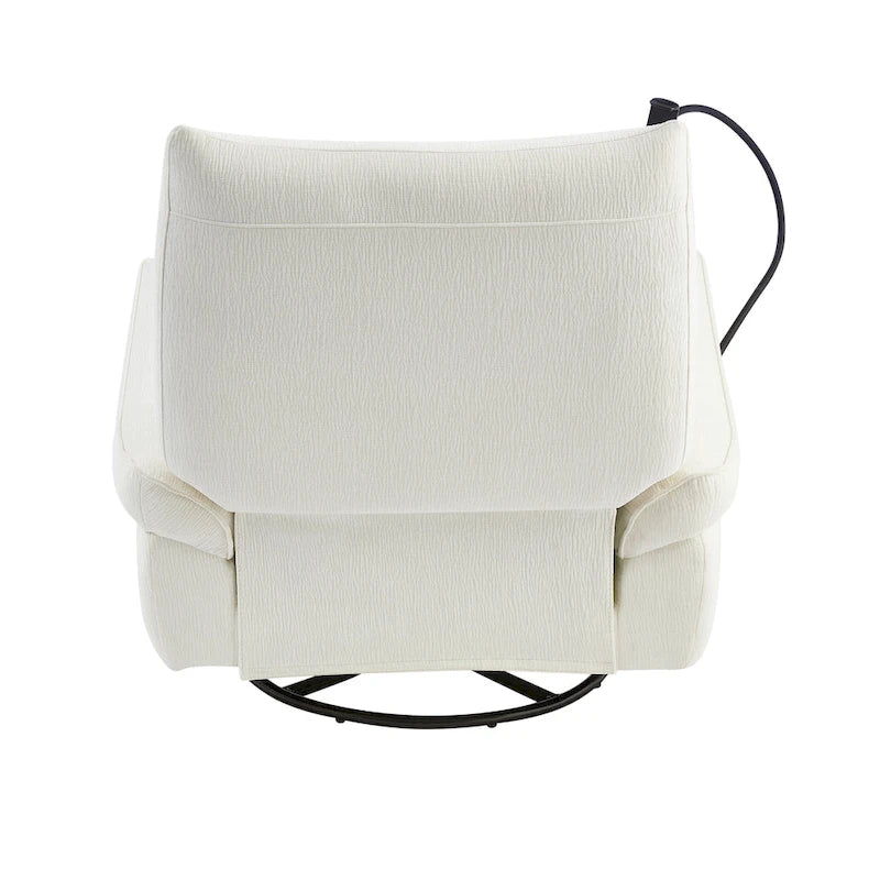 Sillón reclinable giratorio individual motorizado gris/verde/blanco
