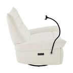 Sillón reclinable giratorio individual motorizado gris/verde/blanco