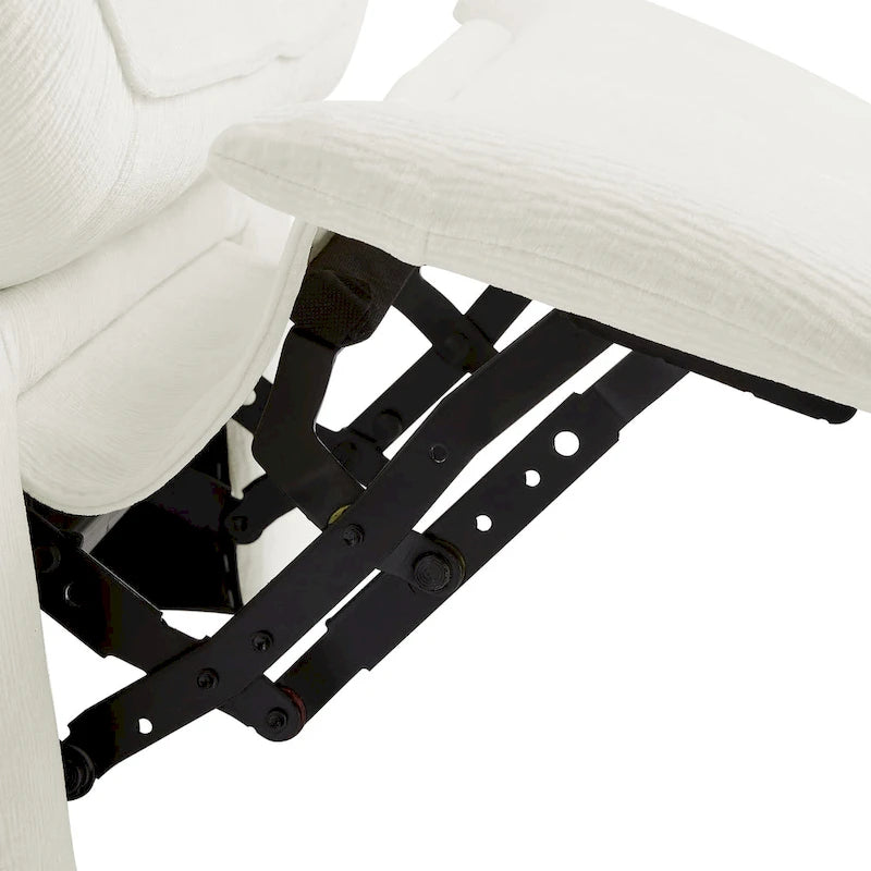Sillón reclinable giratorio individual motorizado gris/verde/blanco