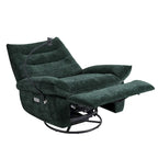 Sillón reclinable giratorio individual motorizado gris/verde/blanco