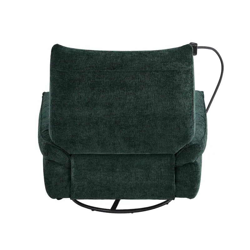 Sillón reclinable giratorio individual motorizado gris/verde/blanco