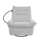 Sillón reclinable giratorio individual motorizado gris/verde/blanco