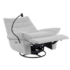 Sillón reclinable giratorio individual motorizado gris/verde/blanco