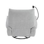 Sillón reclinable giratorio individual motorizado gris/verde/blanco