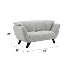 Sofá Loveseat Boucle Gris, 2 Plazas