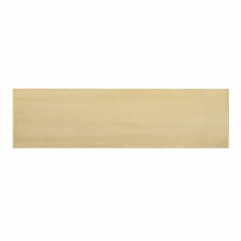Mesa consola de madera natural lavada de 2 cajones con estantes