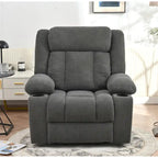 Sillón reclinable elevador eléctrico de terciopelo blanco/gris con copo de nieve y reposapiés extendido – Individual