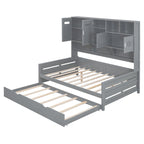Sofá cama de madera blanca con nido, tamaño individual, capacidad para 2 personas