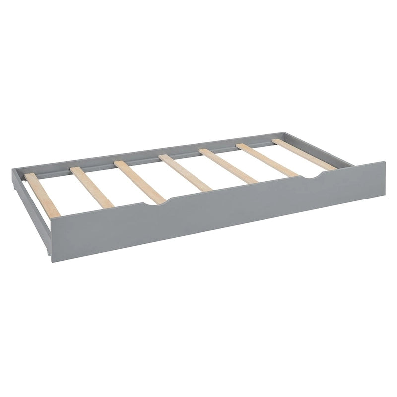 Sofá cama de madera blanca con nido, tamaño individual, capacidad para 2 personas