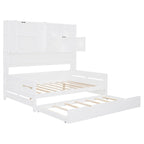 Sofá cama de madera blanca con nido, tamaño individual, capacidad para 2 personas