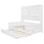 Sofá cama de madera blanca con nido, tamaño individual, capacidad para 2 personas