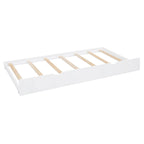 Sofá cama de madera blanca con nido, tamaño individual, capacidad para 2 personas