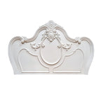 Juego de cama con dosel tradicional y 2 mesitas de noche – Blanco / Cerezo oscuro – King / Queen