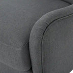 Sillón decorativo de respaldo alto — Marrón / Carbón / Azul marino, con orejas, 1 asiento
