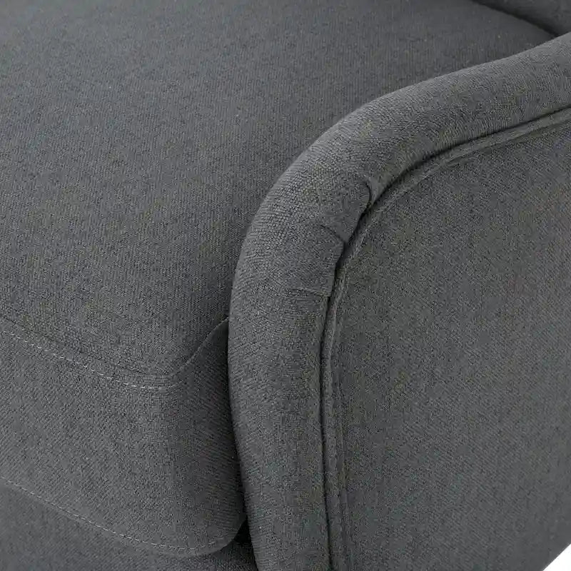 Sillón decorativo de respaldo alto — Marrón / Carbón / Azul marino, con orejas, 1 asiento