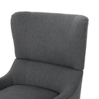 Sillón decorativo de respaldo alto — Marrón / Carbón / Azul marino, con orejas, 1 asiento