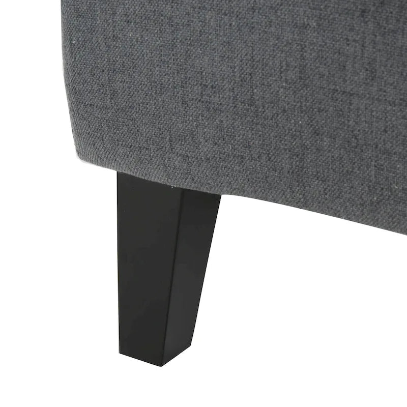 Sillón decorativo de respaldo alto — Marrón / Carbón / Azul marino, con orejas, 1 asiento
