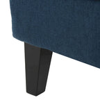 Sillón decorativo de respaldo alto — Marrón / Carbón / Azul marino, con orejas, 1 asiento