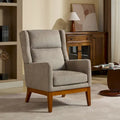 Sillón Acento Giratorio de Respaldo Alto, 1 Asiento, en Color Gris Topo/Beige/Naranja/Carbón
