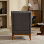 Sillón Acento Giratorio de Respaldo Alto, 1 Asiento, en Color Gris Topo/Beige/Naranja/Carbón