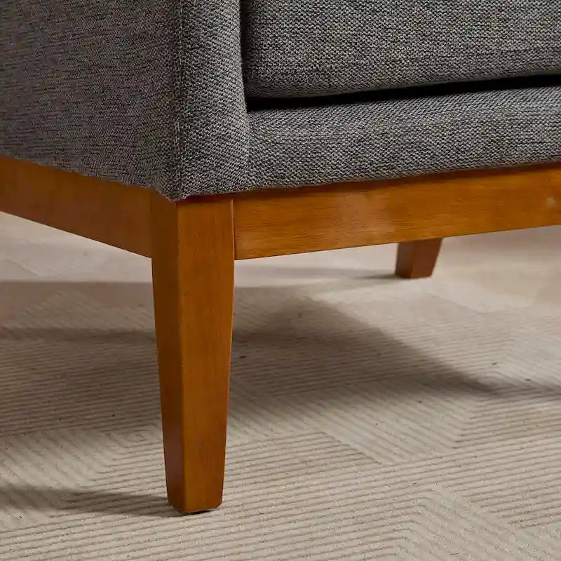 Sillón Acento Giratorio de Respaldo Alto, 1 Asiento, en Color Gris Topo/Beige/Naranja/Carbón