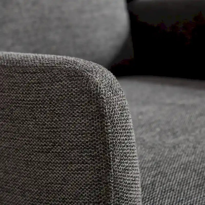 Sillón Acento Giratorio de Respaldo Alto, 1 Asiento, en Color Gris Topo/Beige/Naranja/Carbón