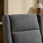 Sillón Acento Giratorio de Respaldo Alto, 1 Asiento, en Color Gris Topo/Beige/Naranja/Carbón