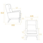Sillón Acento Giratorio de Respaldo Alto, 1 Asiento, en Color Gris Topo/Beige/Naranja/Carbón
