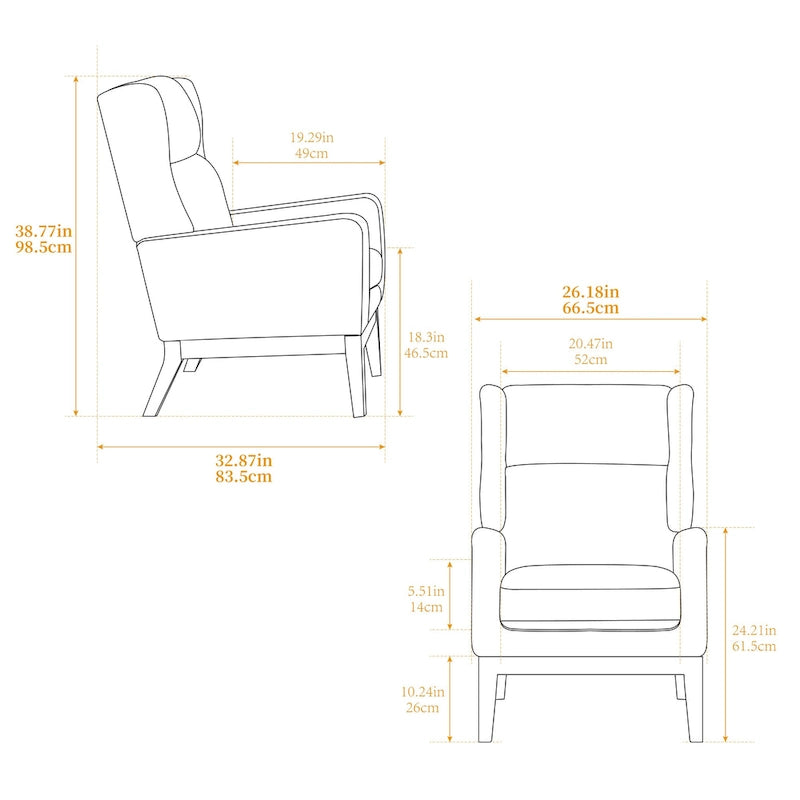 Sillón Acento Giratorio de Respaldo Alto, 1 Asiento, en Color Gris Topo/Beige/Naranja/Carbón